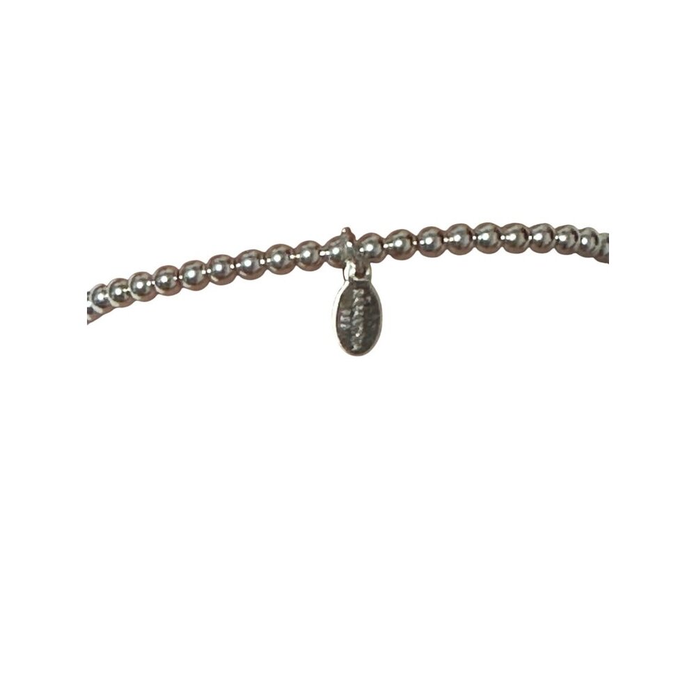 925 Sterling Silver Beaded Stretch Stacking Brace… - image 7